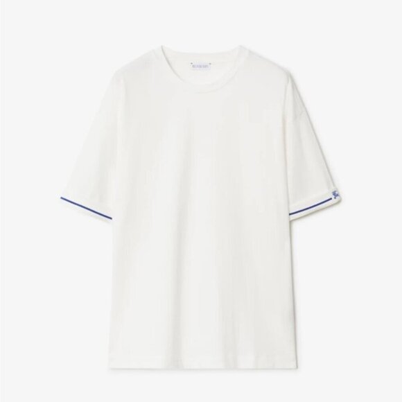 Burberry White Cotton T-Shirt Sz Medium - Picture 2 of 15